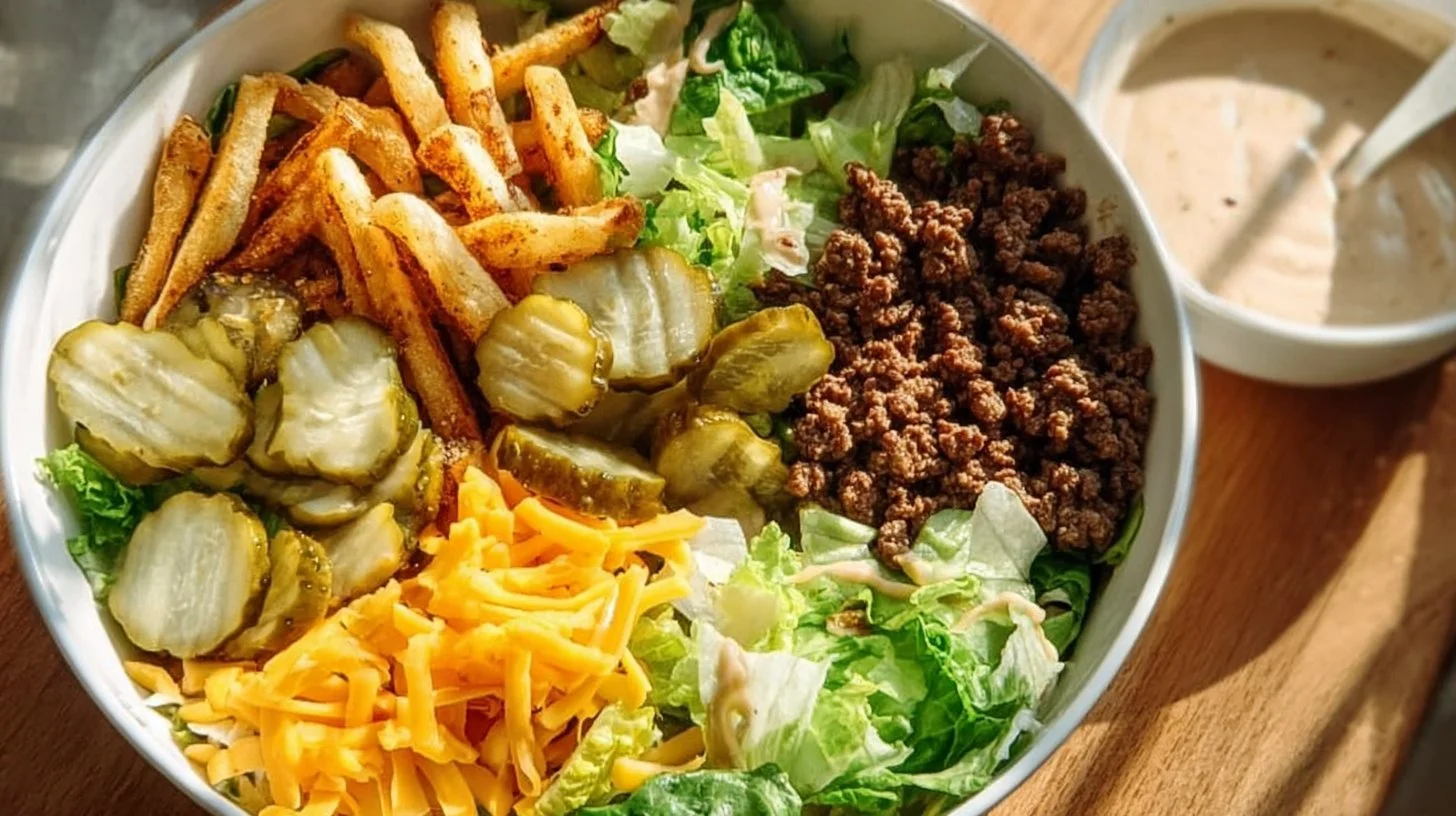 Delicious and healthy Burger Bowls filled with fresh ingredients