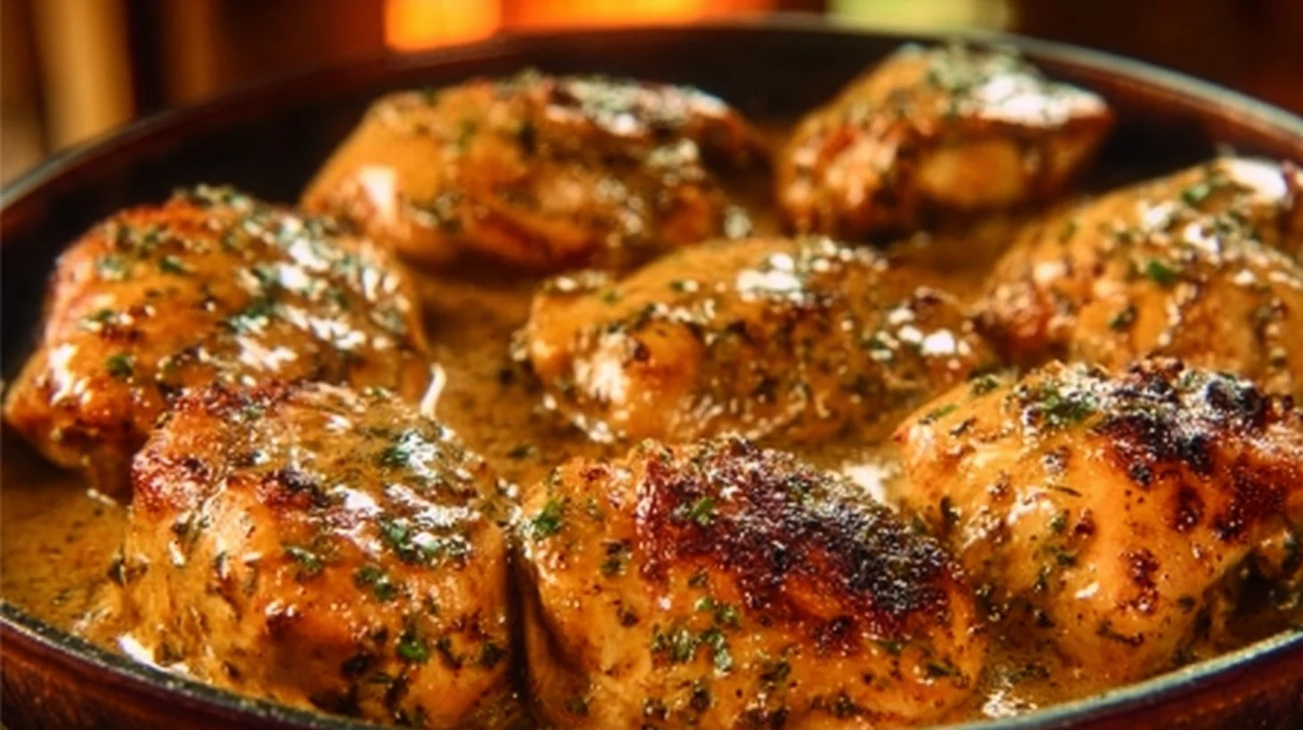 Delicious Cowboy Butter Chicken served with fresh ingredients and spices