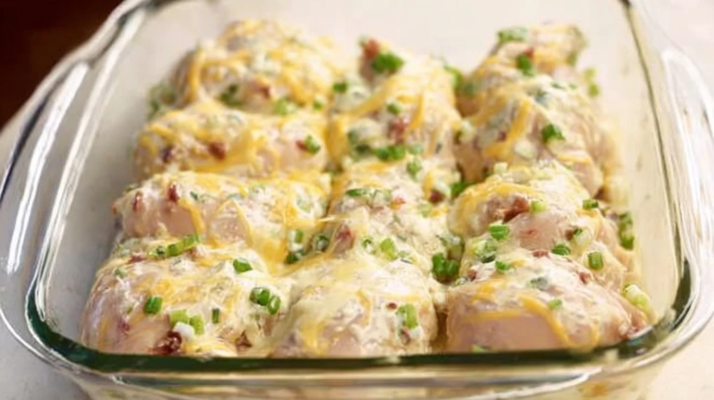 Crockpot Chicken & Gravy served in a bowl with herbs