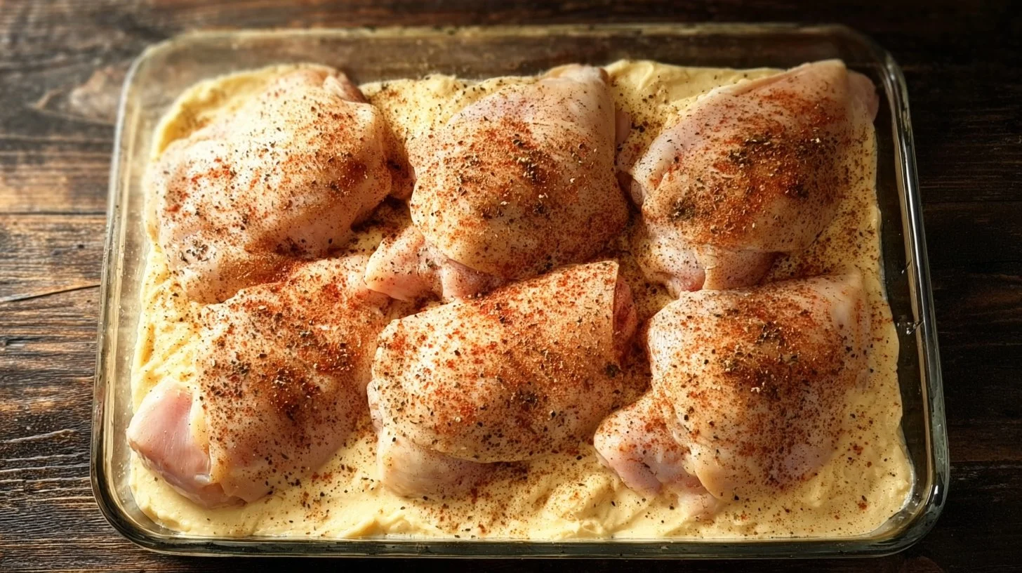 Easy chicken and rice dish served in a bowl with green herbs