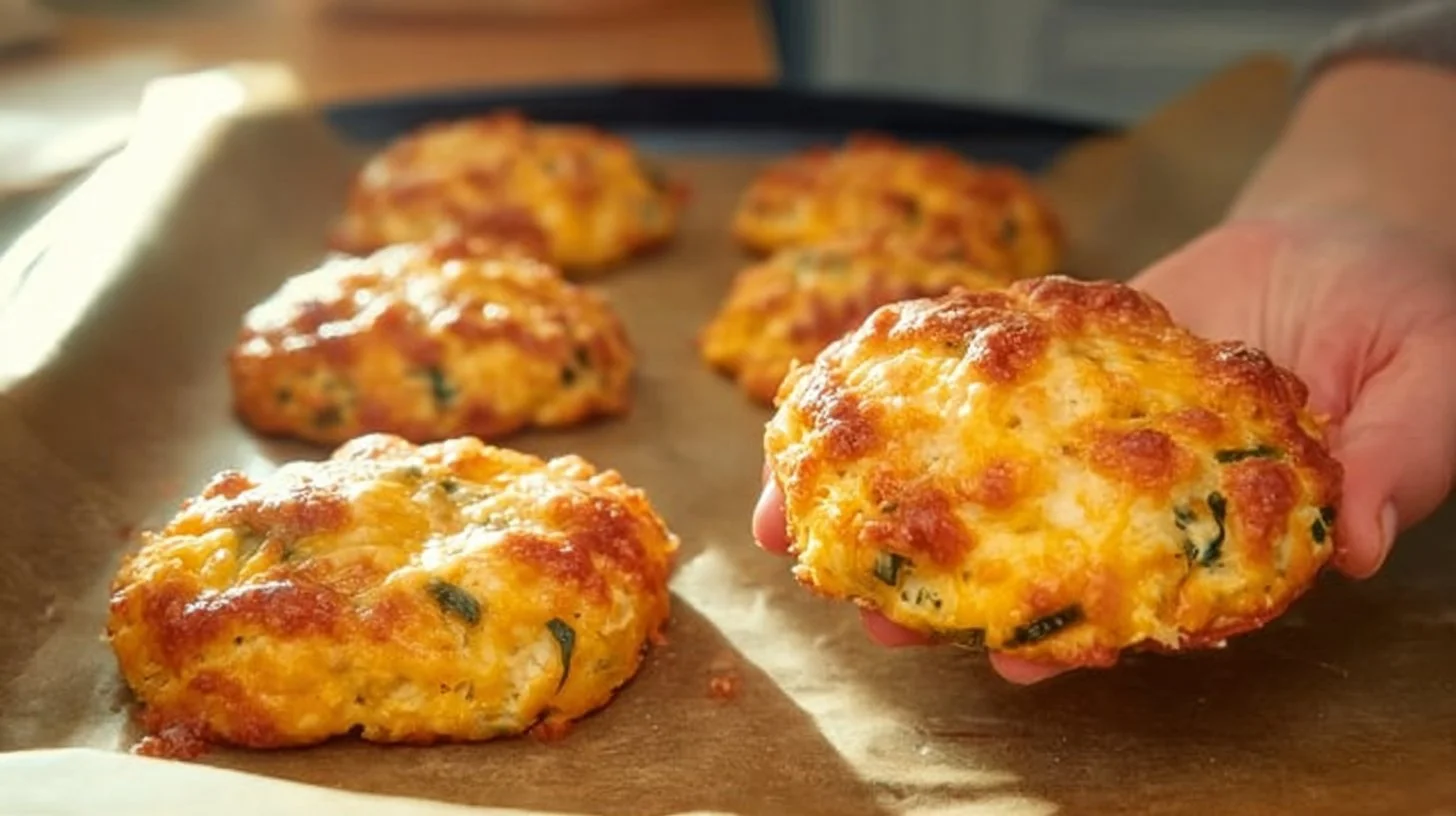 Sun dried tomato and spinach egg biscuits served on a plate