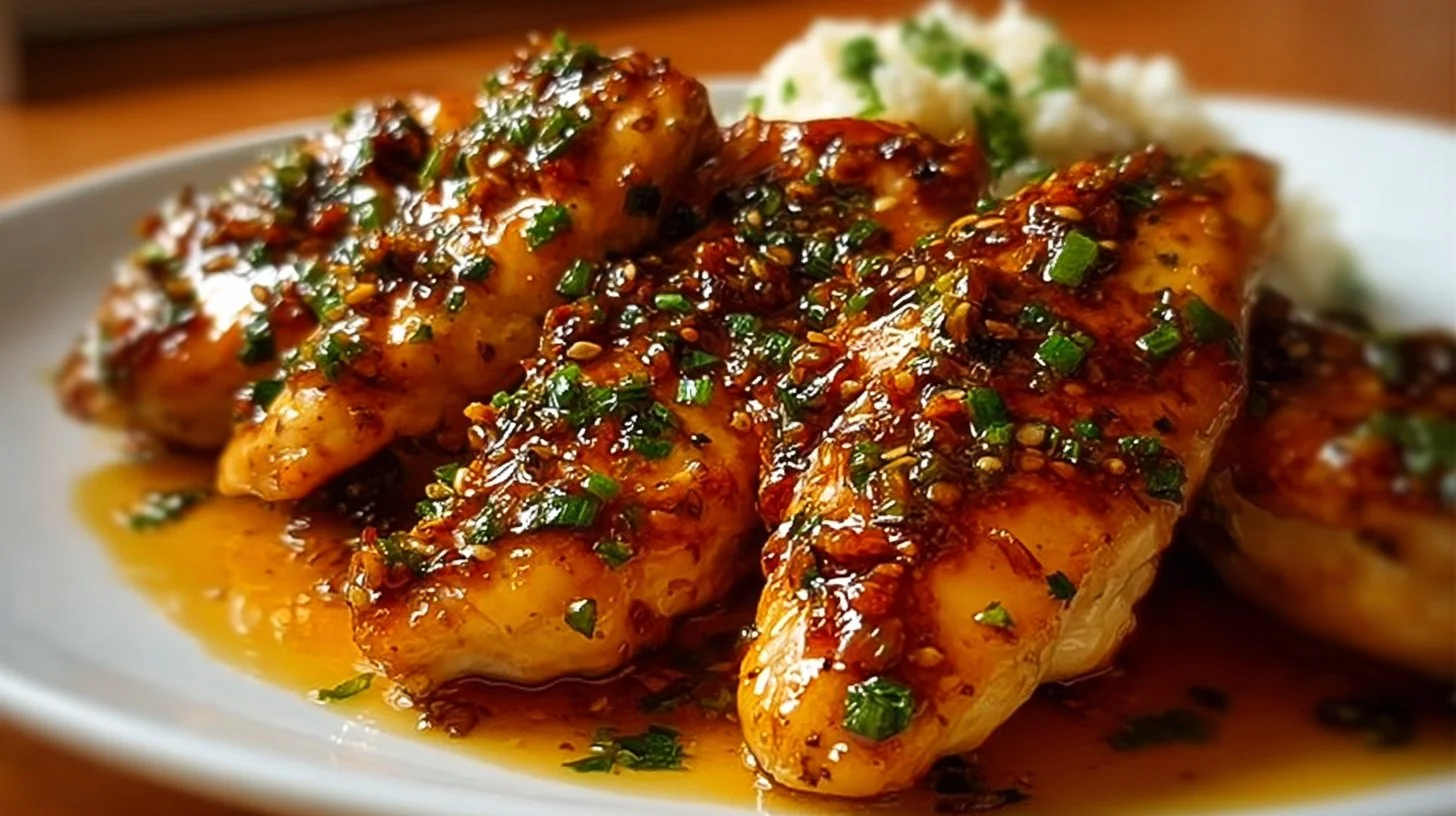 Honey Garlic Chicken Breasts with a glaze of sweet and savory sauce