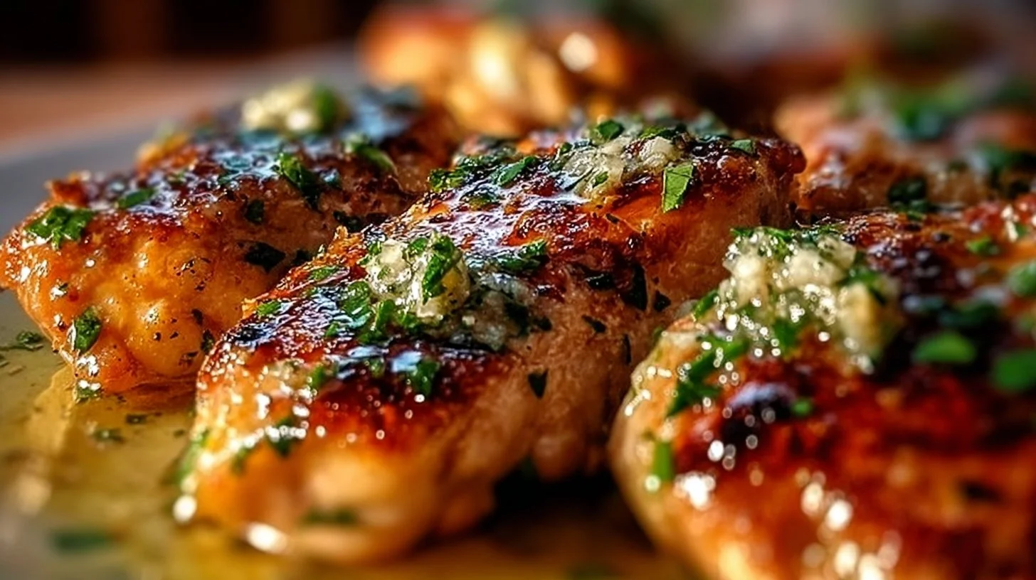 Delicious Blackstone Garlic Parmesan Chicken served on a platter.
