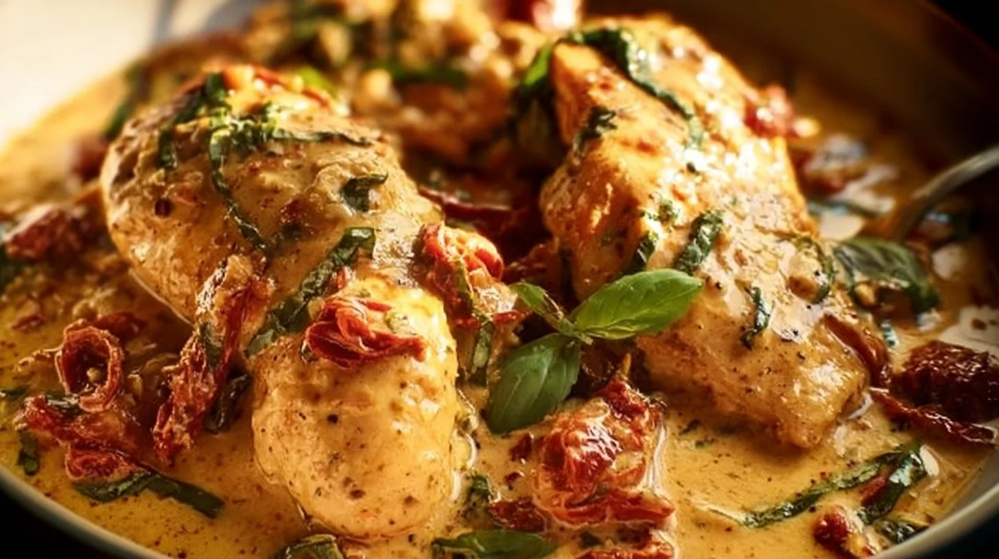 Delicious Marry Me Chicken recipe with creamy sauce and herbs
