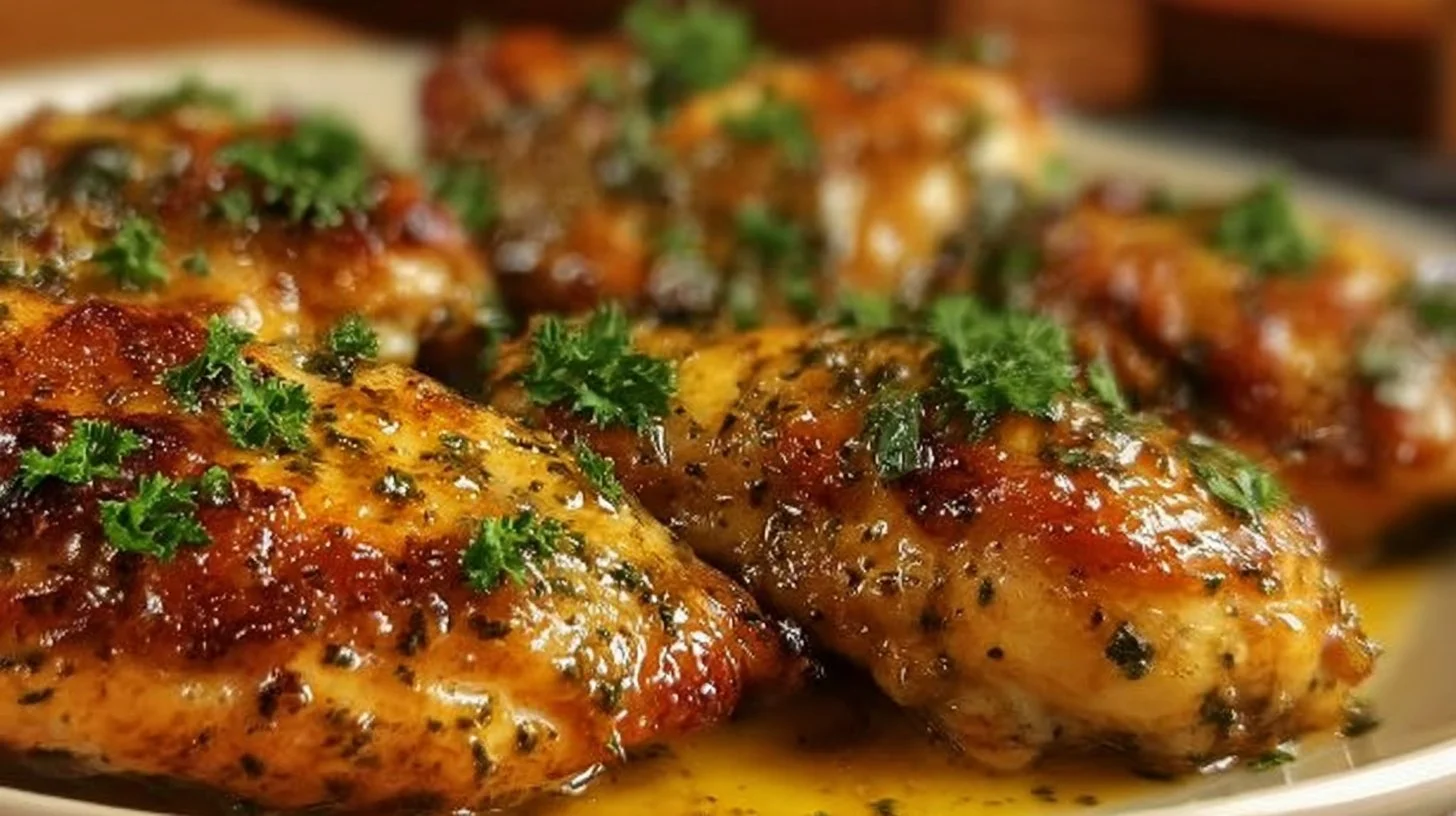 Melt in your mouth chicken breast served with herbs and spices