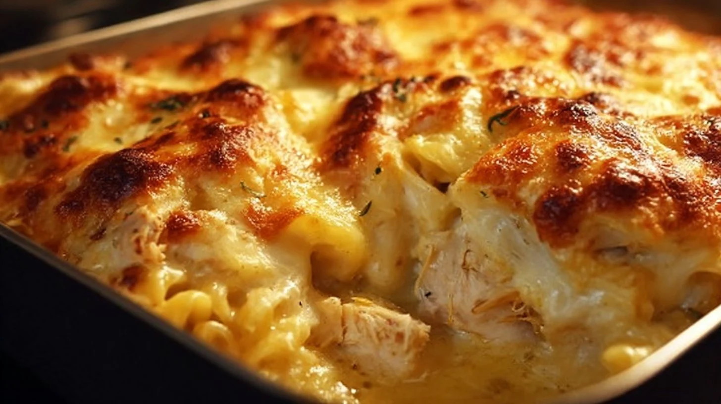 Delicious Paula Deen chicken casserole baked to perfection