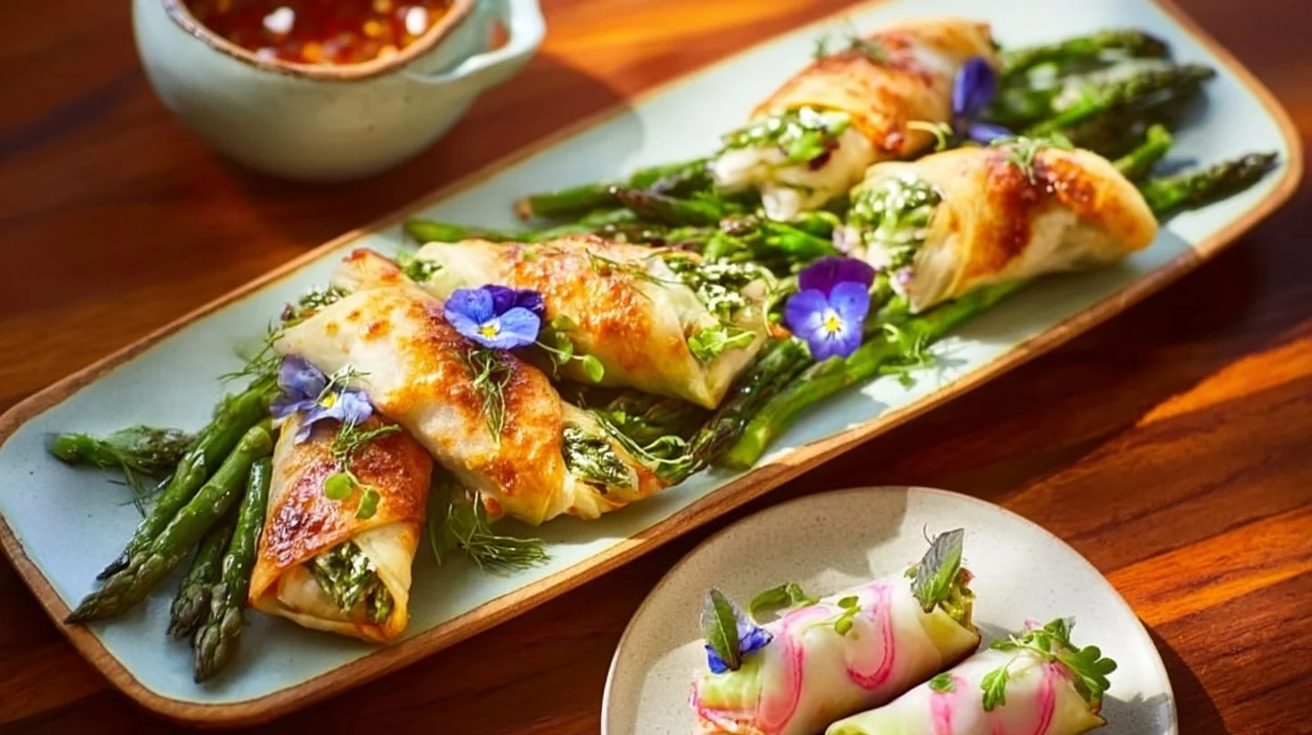 Colorful spring recipes featuring fresh ingredients for seasonal cooking.