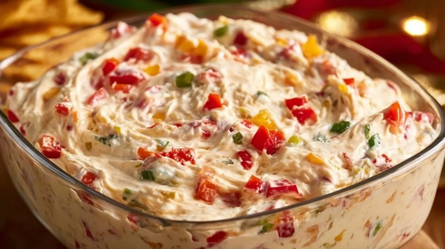Texas Christmas Dip served in a festive bowl