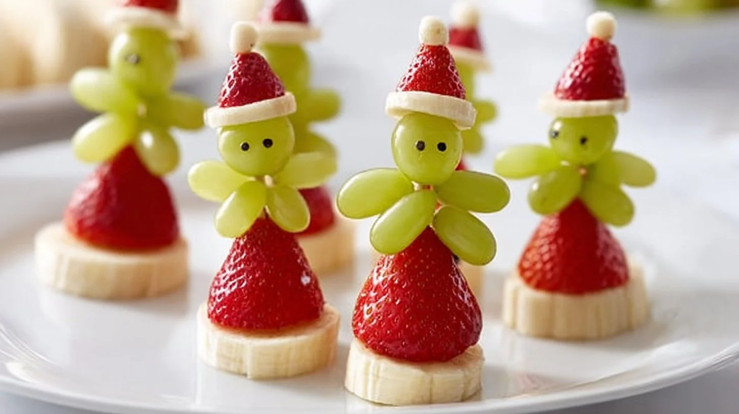 Elf Hat Strawberry Skewers - a fun holiday treat for parties