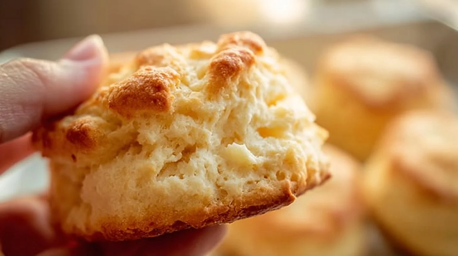 Freshly baked homemade biscuits on a cooling rack