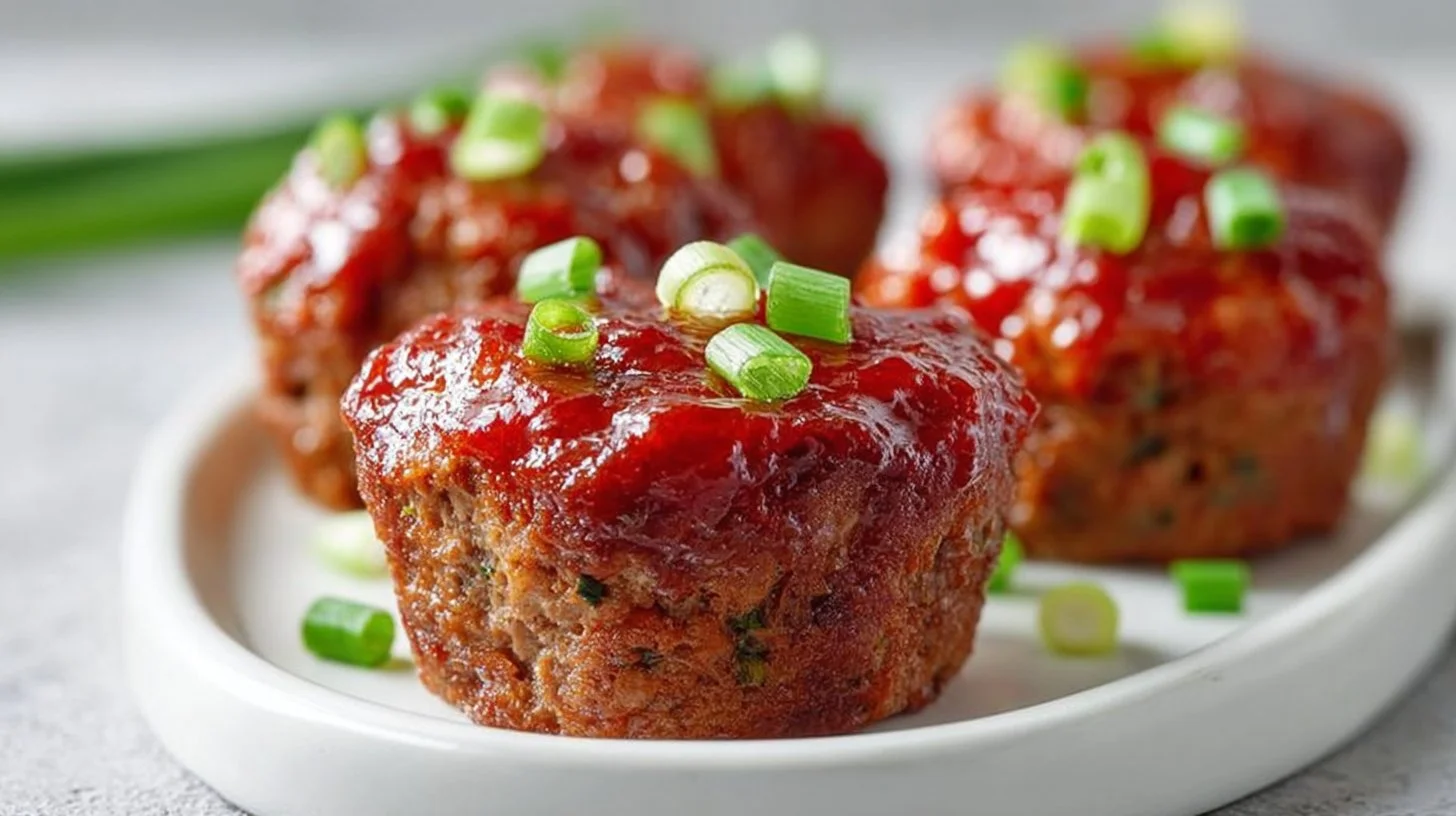 Savory and delicious Meatloaf Muffins served on a plate