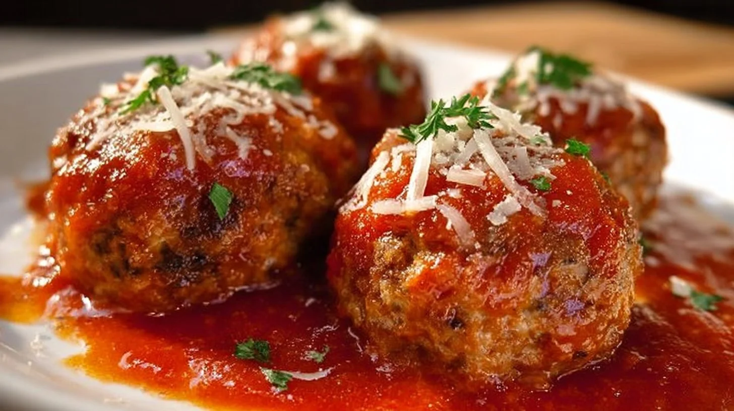 Image of mini meatloaves served on a plate with garnishes