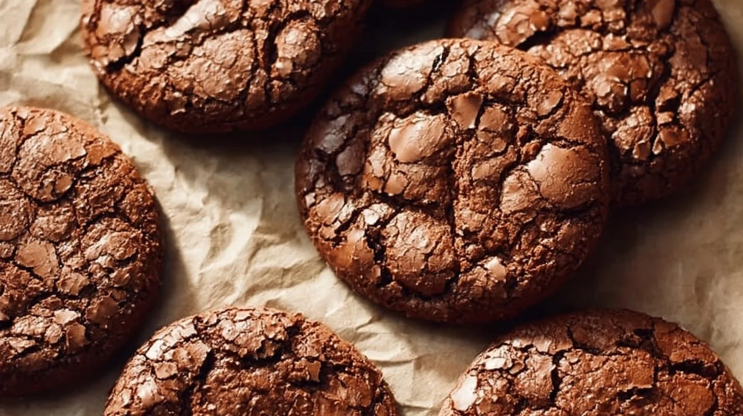 Delicious brownie mix cookies on a plate ready to be enjoyed