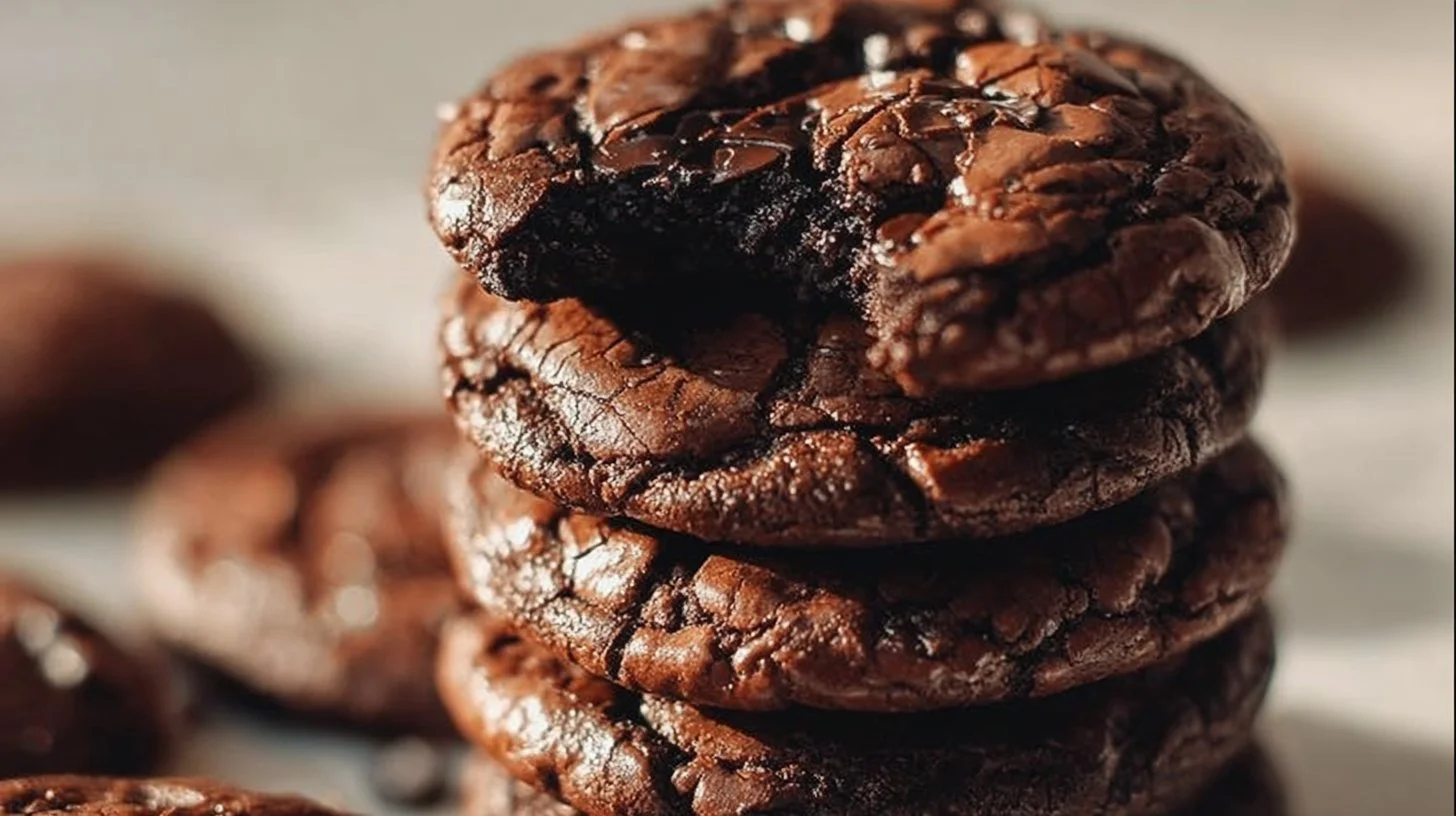 Delicious brownie mix cookies ready to enjoy, made from a simple recipe.