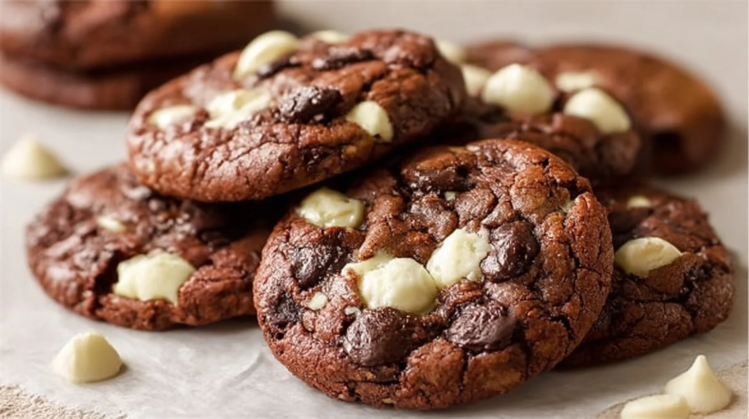Delicious homemade brownie mix cookies on a plate