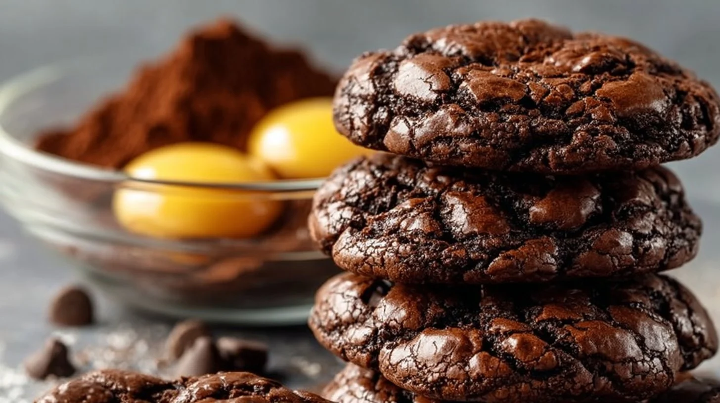 Delicious homemade brownie mix cookies fresh out of the oven