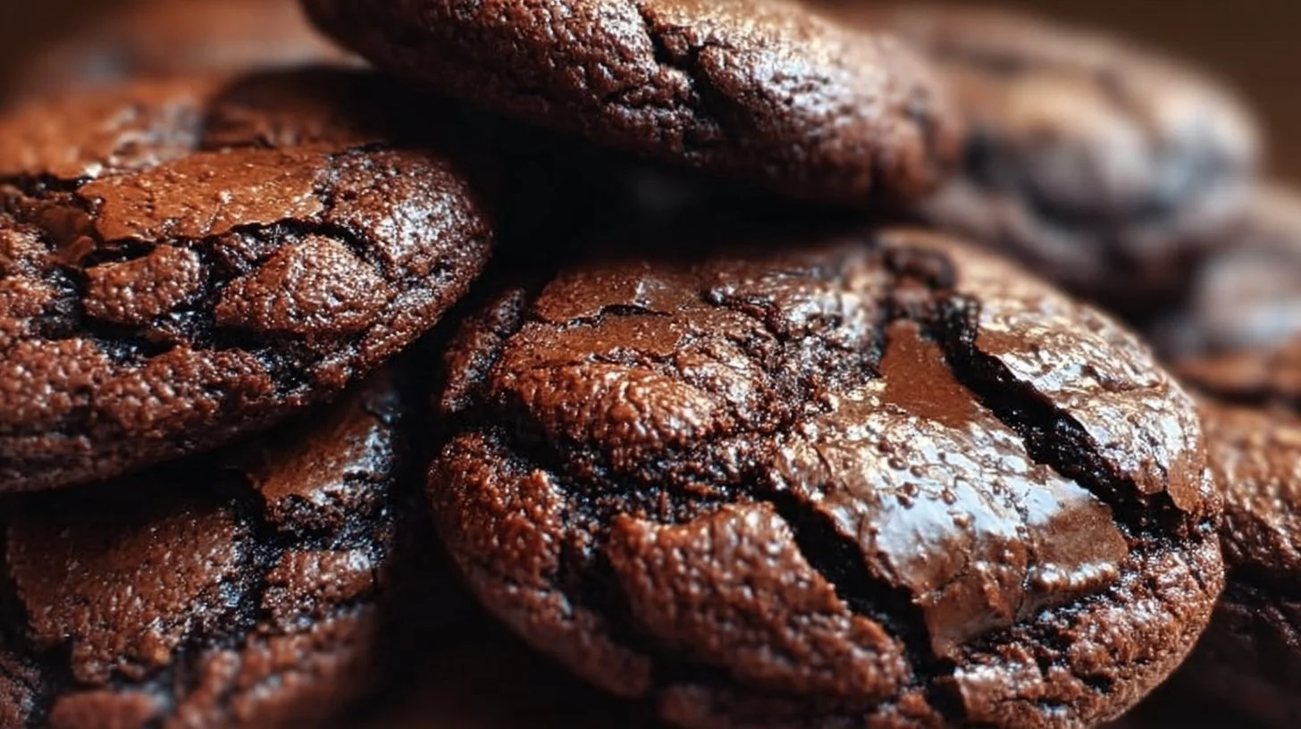 Delicious cookies made from brownie mix, topped with chocolate chips.