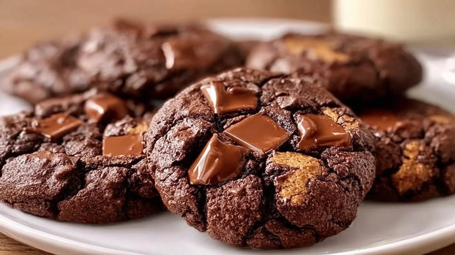 Delicious and indulgent brownie cookies made from brownie mix