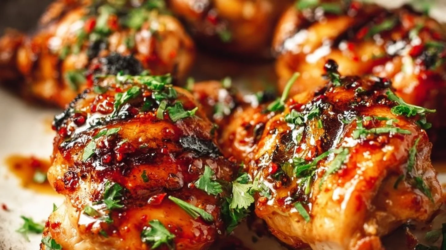 Chicken marinated in honey and soy sauce for a flavorful dish