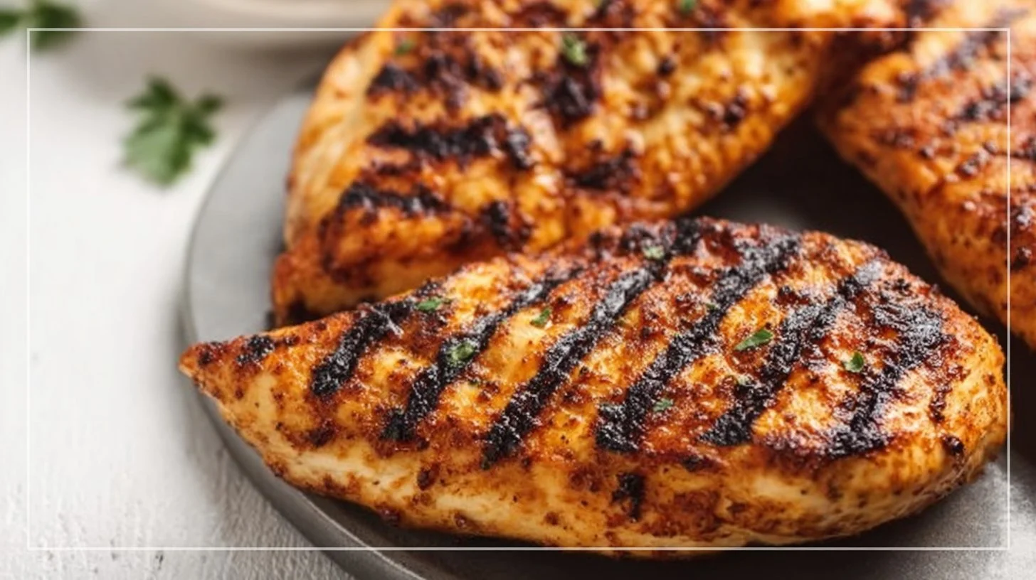 Delicious grilled chicken seasoned with flavorful dry rub