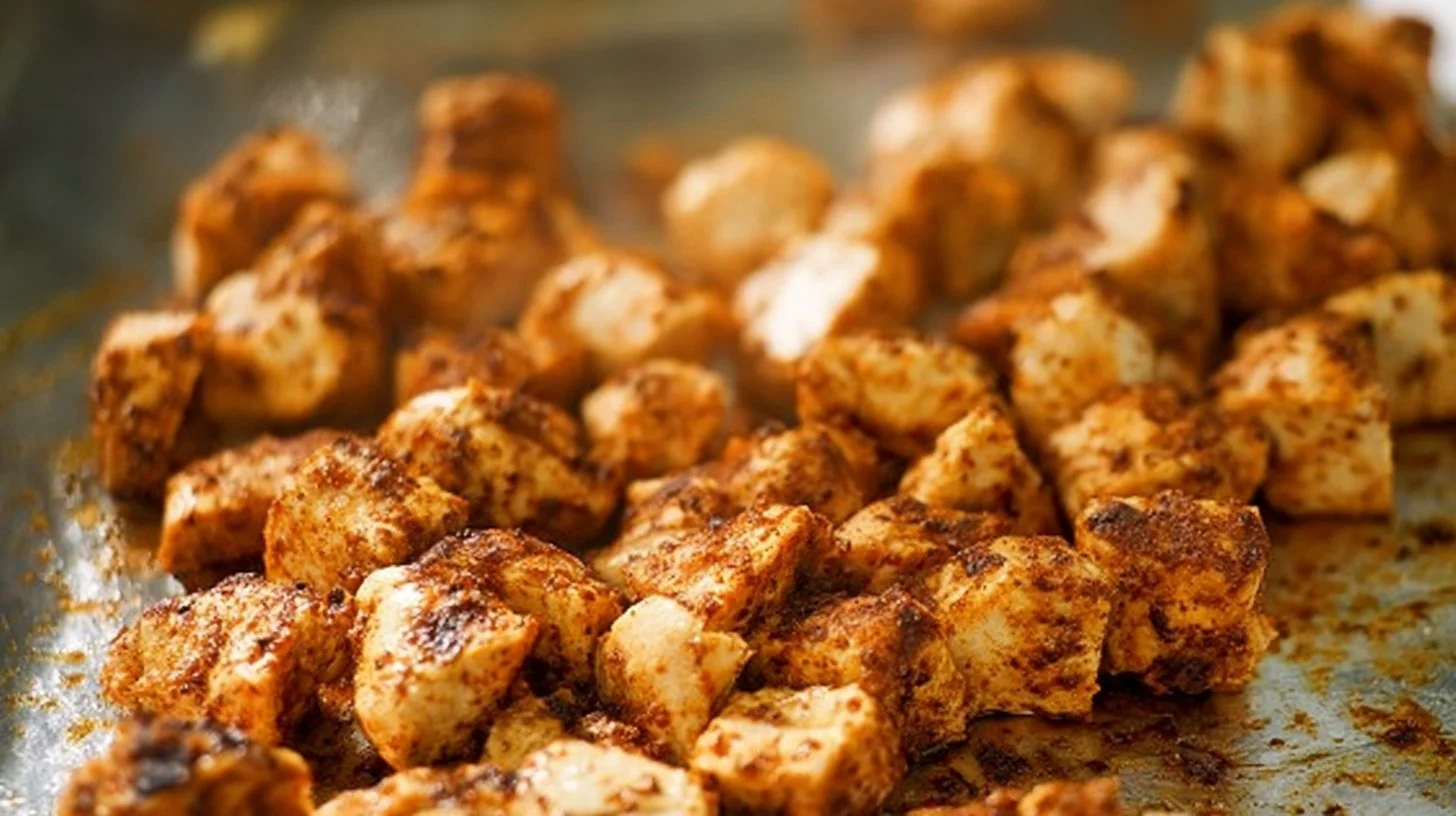 Homemade Copycat Chipotle Chicken recipe with spices and marinade.
