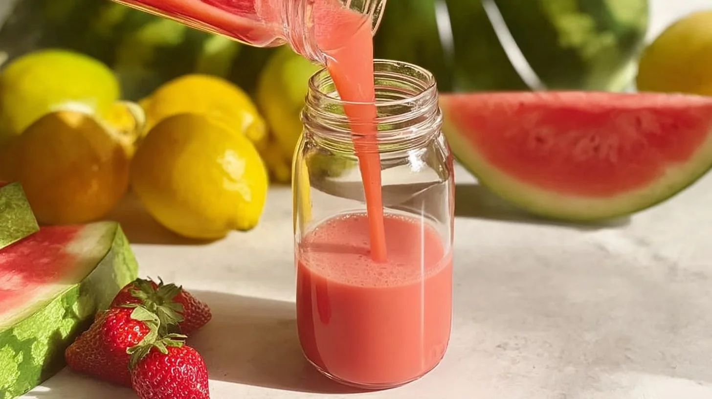 Refreshing detox juice made with fresh fruits and vegetables for a healthy cleanse.