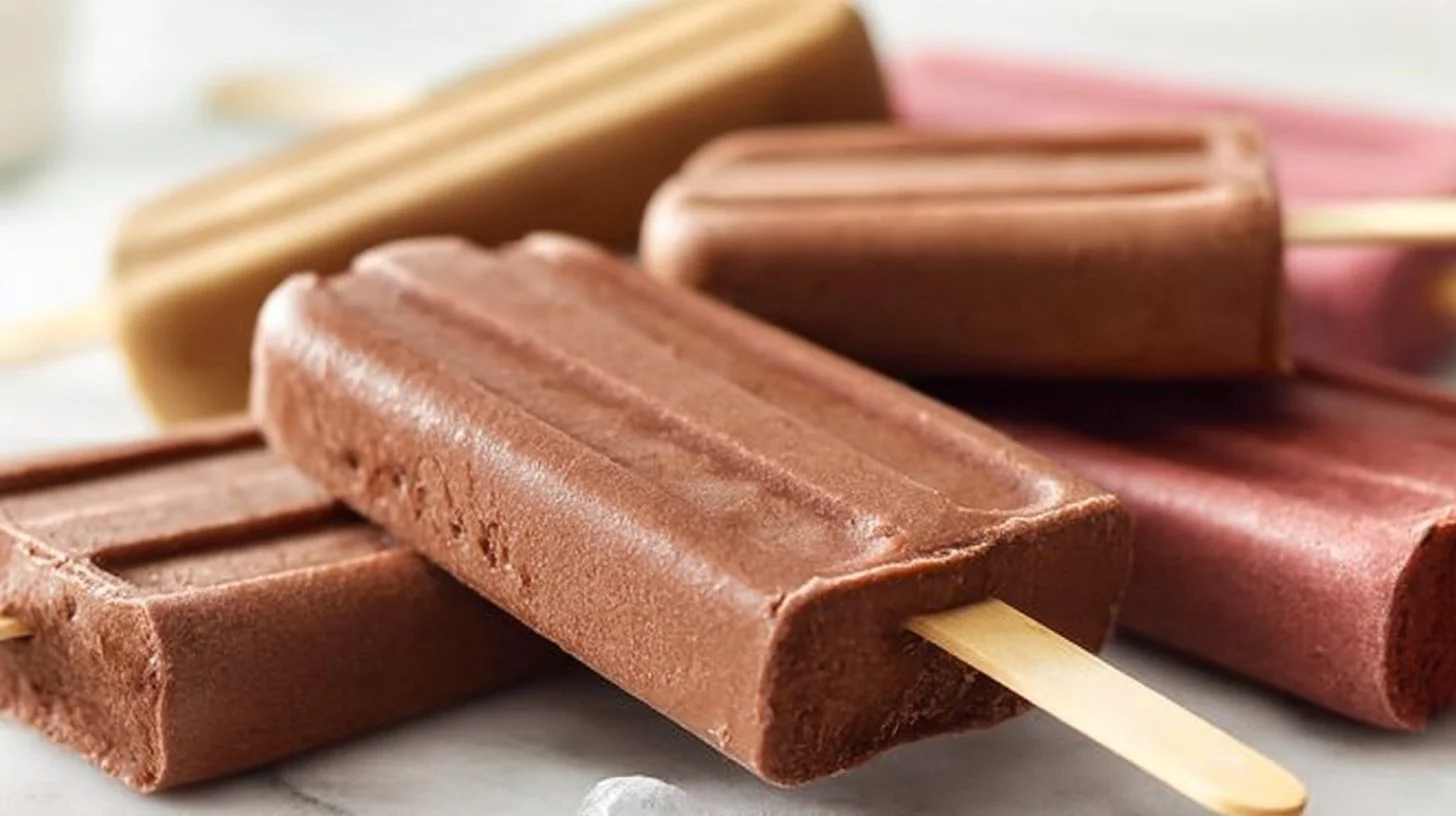 Healthy fudgesicles made with fresh ingredients for a guilt-free dessert