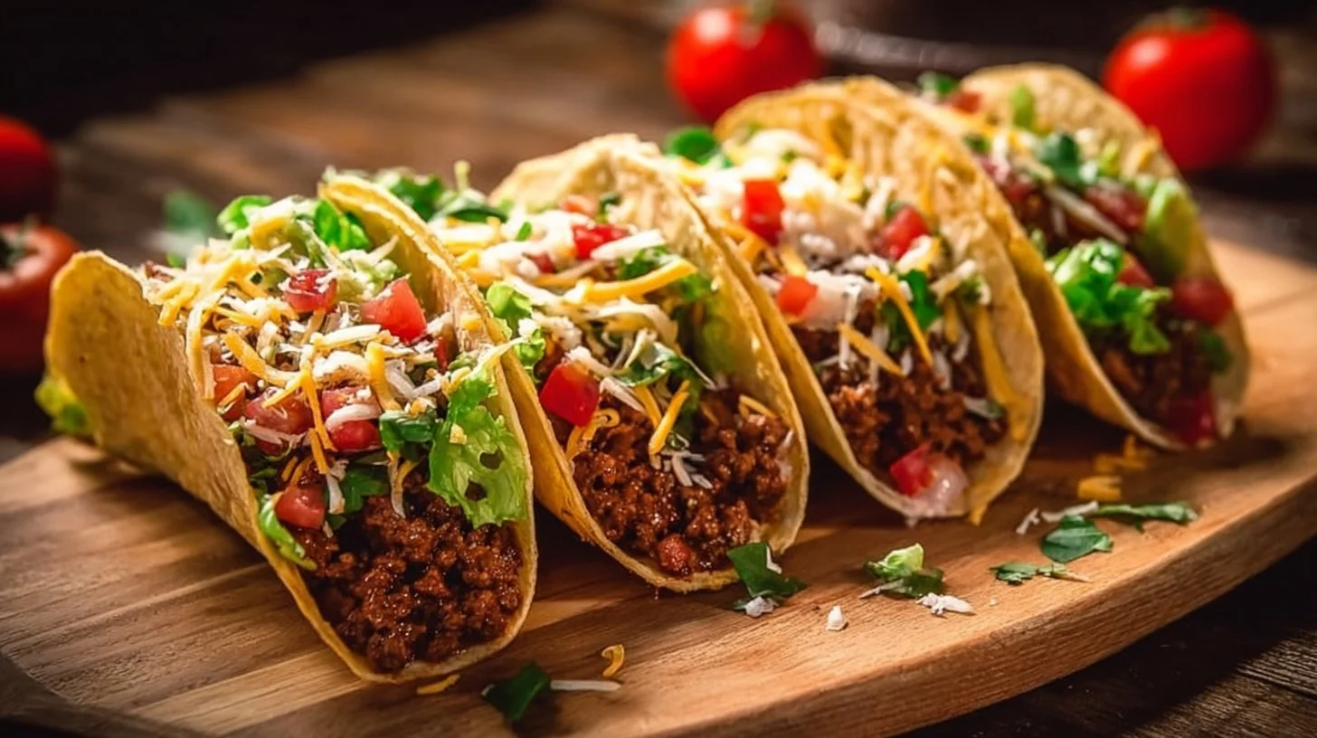Delicious and easy-to-make taco meat served in a taco shell